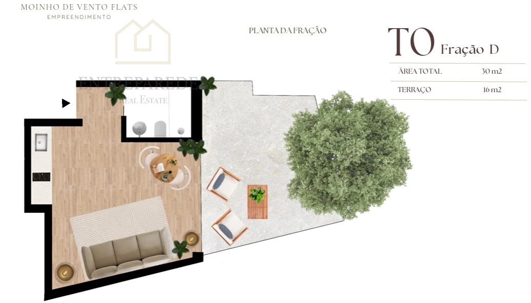 Studio flat with terrace in Leça da Palmeira — Coastal Living