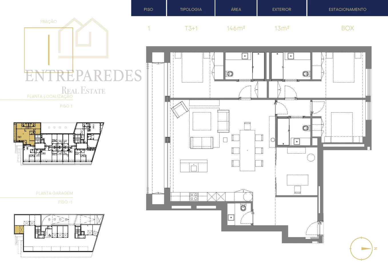 Modern 3-bedroom Apartment in Central Espinho
