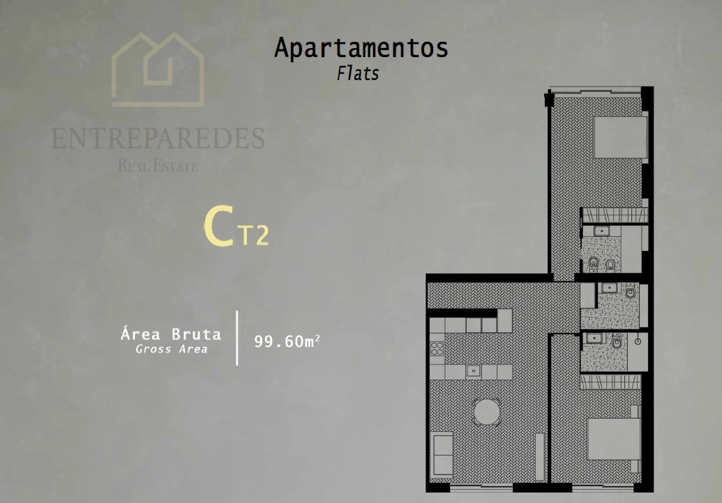 Moderne 2-Zimmer-Wohnung in Santa Catarina, Porto