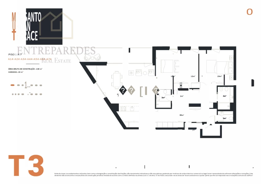 APARTAMENTO T3 - CONDOMÍNIO FECHADO MUT EDIFÍCIO MONSANTO URBAN TERRACE - COM VARANDA PARA COMPRAR NO PORTO. PRONTO A HABITAR.