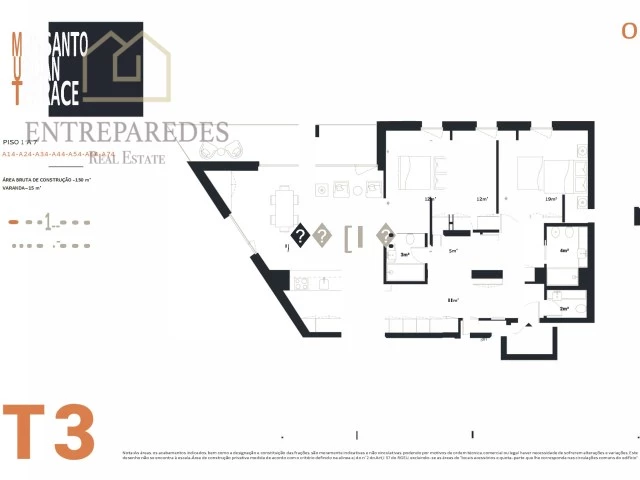 APARTAMENTO T3 - CONDOMÍNIO FECHADO MUT EDIFÍCIO MONSANTO URBAN TERRACE - COM VARANDA PARA COMPRAR NO PORTO. PRONTO A HABITAR.