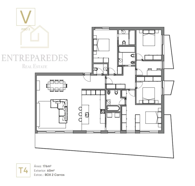 COMPRAR APARTAMENTO T4 +1 NOVO, COM VARANDA E GARAGEM PARA 2 CARROS EM ESPINHO - PORTUGAL