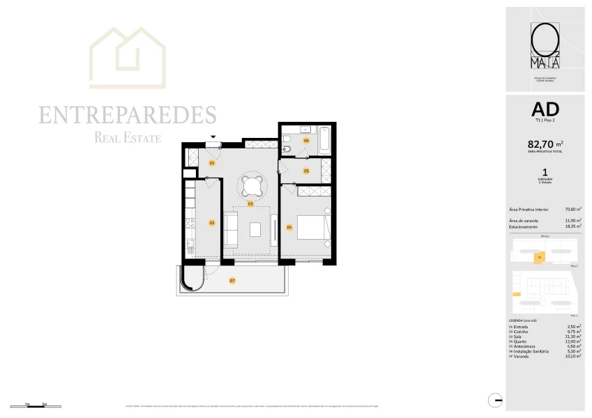 APARTAMENTO T1 CENTRO MAIA - PARA COMPRAR - CONCEITO MODERNO, ESPAÇOSO E CENTRAL - MÚLTIPLOS MOTIVOS PARA INVESTIR / VIVER
