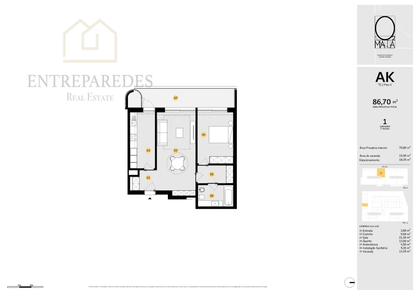 APARTAMENTO T1 CENTRO MAIA - PARA COMPRAR - CONCEITO MODERNO, ESPAÇOSO E CENTRAL - MÚLTIPLOS MOTIVOS PARA INVESTIR / VIVER