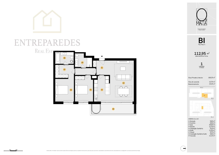 APARTAMENTO T2 CENTRO MAIA - PARA COMPRAR - CONCEITO MODERNO, ESPAÇOSO E CENTRAL - MÚLTIPLOS MOTIVOS PARA INVESTIR / VIVER