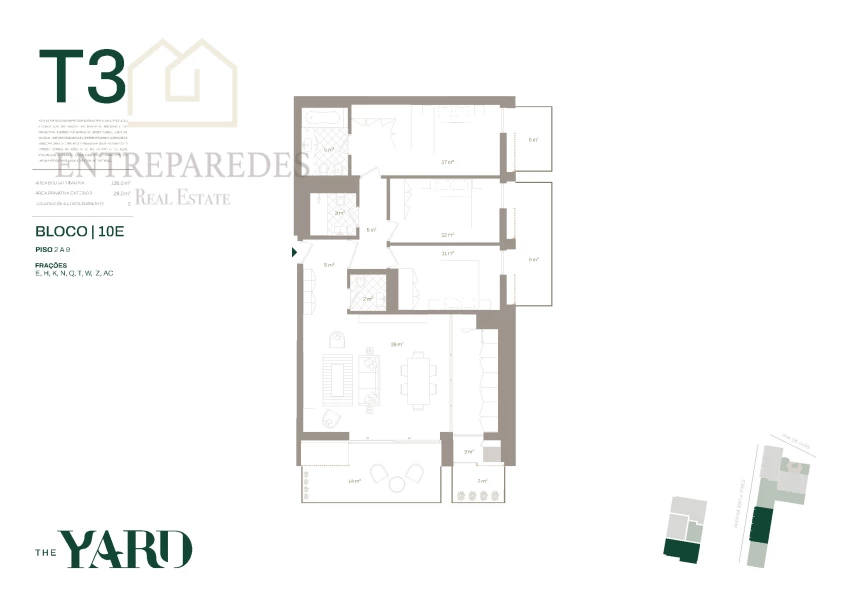 APARTAMENTO DE LUXO T3 PARA COMPRAR, COM VARANDA, NO CONCEITUADO EMPREENDIMENTO 'THE YARD' NOS JARDINS D'ARRABIDA EM VILA NOVA DE GAIA - PORTO
