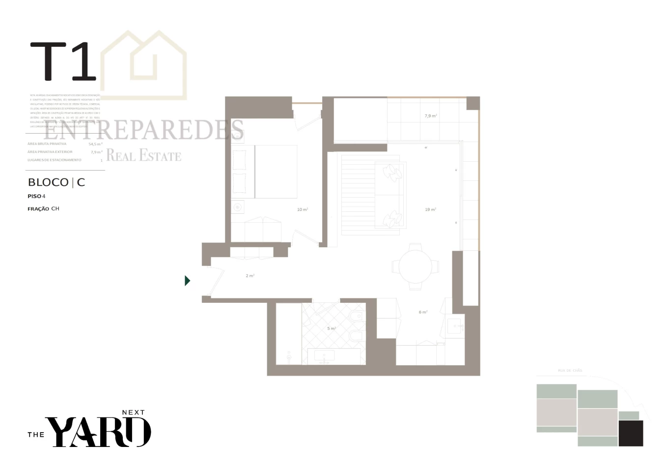 APARTAMENTO DE LUXO T1 PARA COMPRAR, COM VARANDA, NO CONCEITUADO EMPREENDIMENTO 'THE YARD' NOS JARDINS D'ARRÁBIDA EM VILA NOVA DE GAIA - PORTO CH