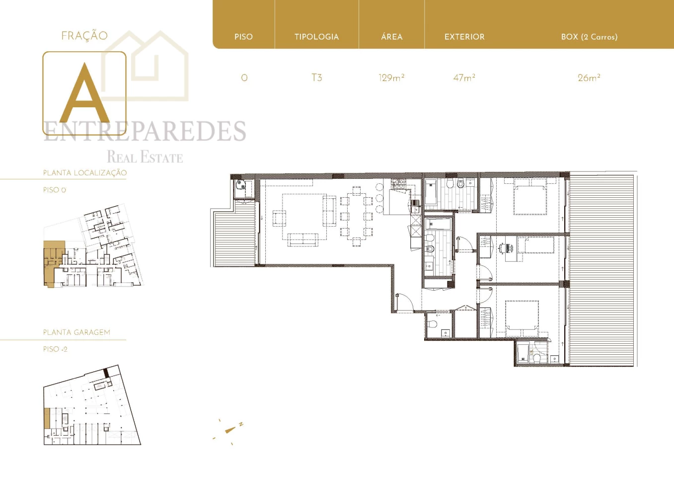 T3 NOVOS PARA COMPRAR | VARANDAS AMPLAS | A 300 M DA PRAIA | GARAGEM | BRITO LIVING - SÃO FÉLIX DA MARINHA - PORTUGAL FR A
