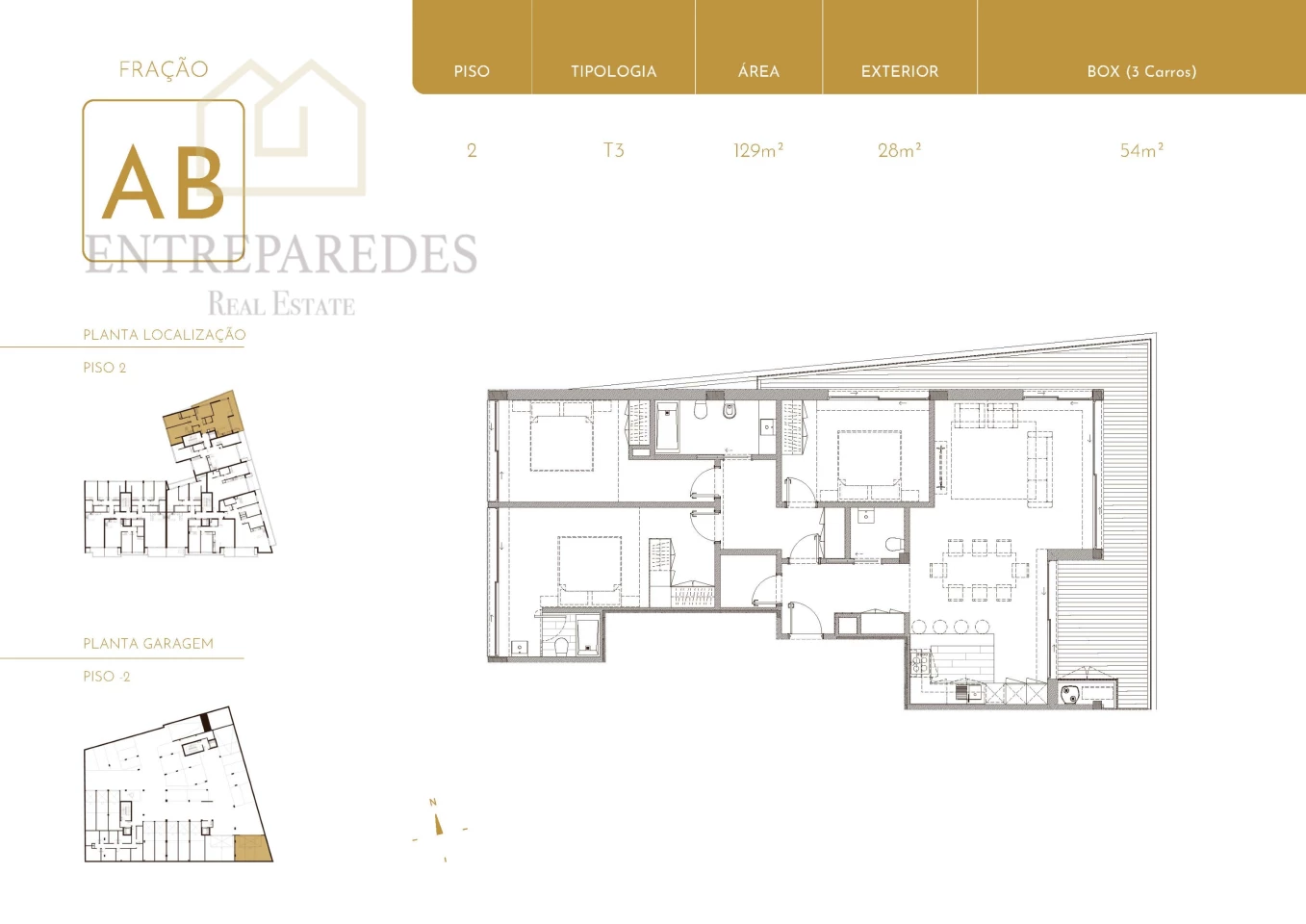 APARTAMENTO T3 EM SÃO FELIX DA MARINHA, PERTO DO MAR PARA COMPRAR. VILA NOVA DE GAIA - PORTUGAL FR AB