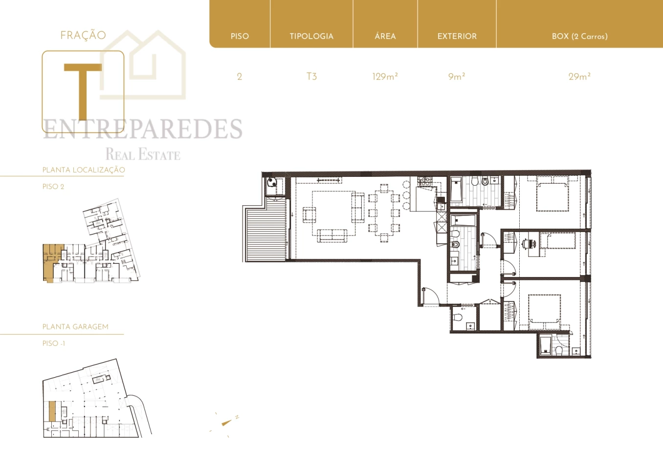 T3 NOVOS PARA COMPRAR | VARANDAS AMPLAS | A 300 M DA PRAIA | GARAGEM | BRITO LIVING - SÃO FÉLIX DA MARINHA- PORTUGAL FR T