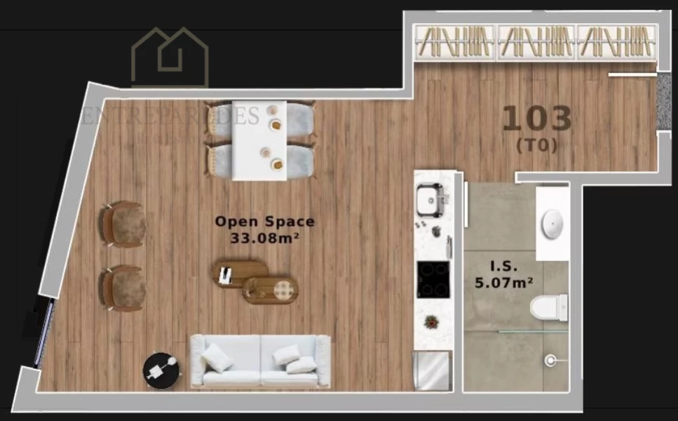 APARTMENT T0 UNDER CONSTRUCTION, TO BUY NEXT TO JARDIM DO MORRO, VILA NOVA DE GAIA - PORTO