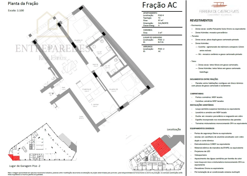 CONDOMÍNIO FERREIRA DE CASTRO FLATS - APARTAMENTO T2 COM GARAGEM E ARRUMOS PARA COMPRAR NO CENTRO DO PORTO