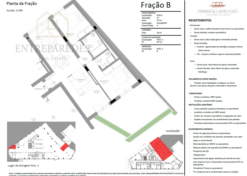 CONDOMÍNIO FERREIRA DE CASTRO FLATS - APARTAMENTO T2 COM GARAGEM E ARRUMOS PARA COMPRAR NO CENTRO DO PORTO