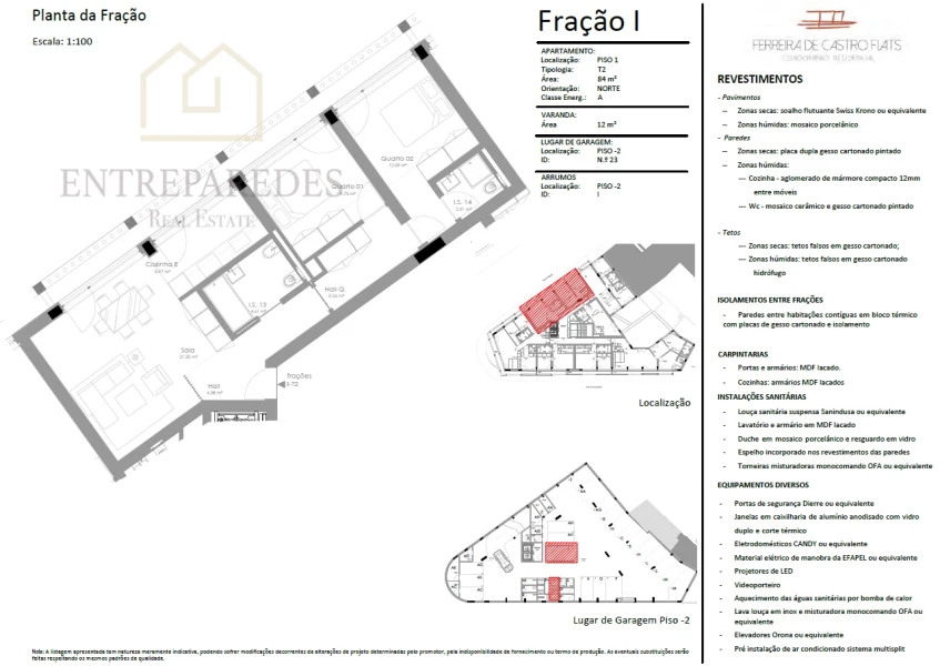 CONDOMÍNIO FERREIRA DE CASTRO FLATS - APARTAMENTO T2 COM GARAGEM E ARRUMOS PARA COMPRAR NO CENTRO DO PORTO