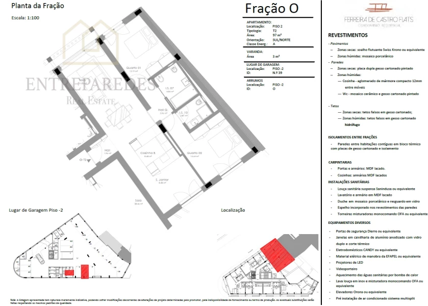 CONDOMÍNIO FERREIRA DE CASTRO FLATS - APARTAMENTO T2 COM GARAGEM E ARRUMOS PARA COMPRAR NO CENTRO DO PORTO