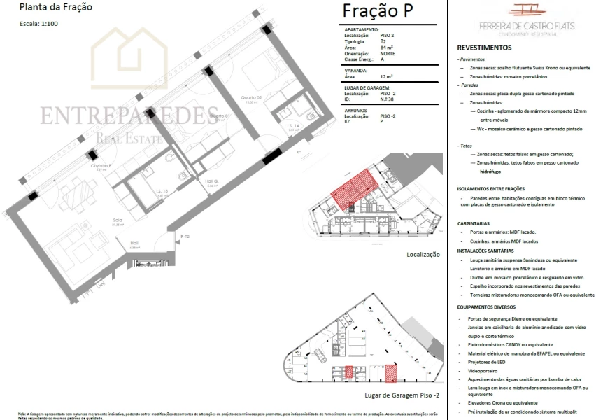 CONDOMÍNIO FERREIRA DE CASTRO FLATS - APARTAMENTO T2 COM GARAGEM E ARRUMOS PARA COMPRAR NO CENTRO DO PORTO