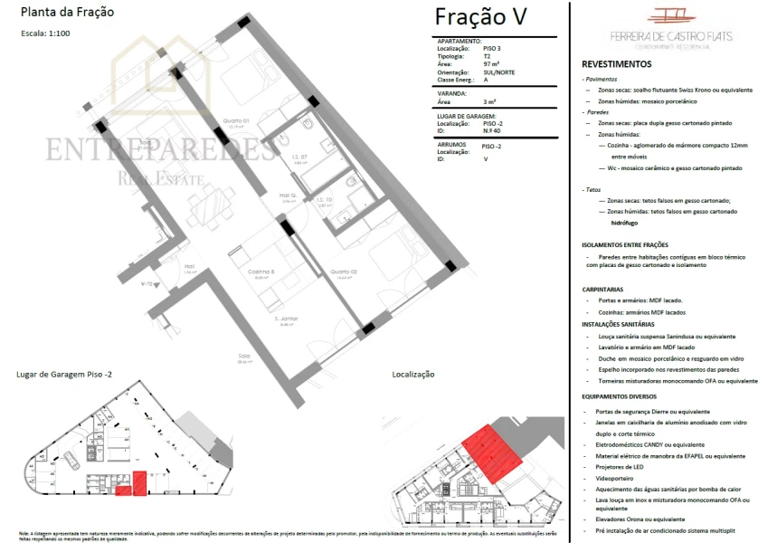 CONDOMÍNIO FERREIRA DE CASTRO FLATS - APARTAMENTO T2 COM GARAGEM E ARRUMOS PARA COMPRAR NO CENTRO DO PORTO