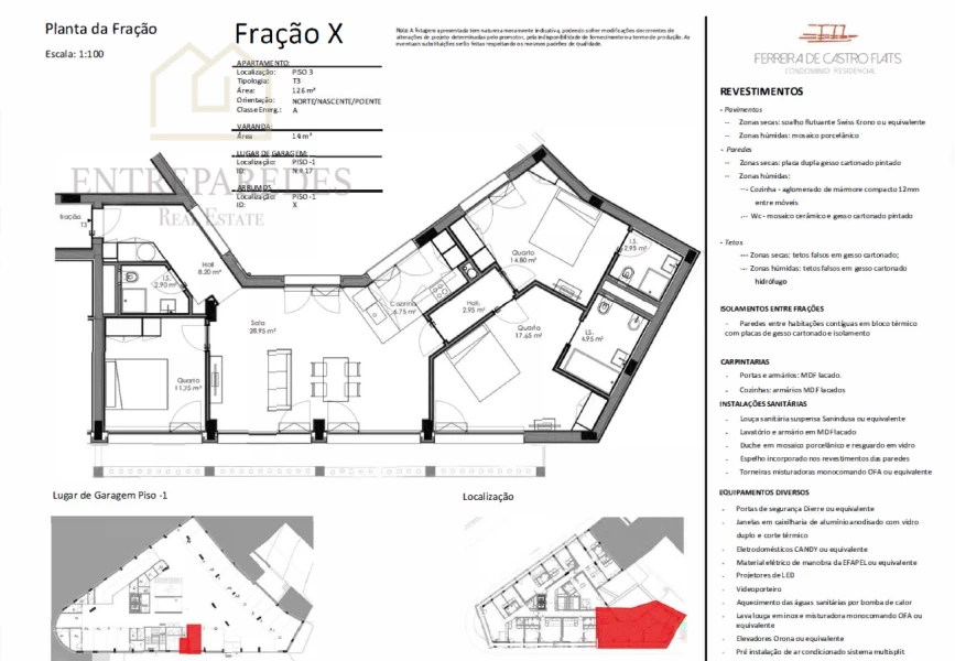 CONDOMÍNIO FERREIRA DE CASTRO FLATS - APARTAMENTO T3 COM GARAGEM E ARRUMOS PARA COMPRAR NO CENTRO DO PORTO