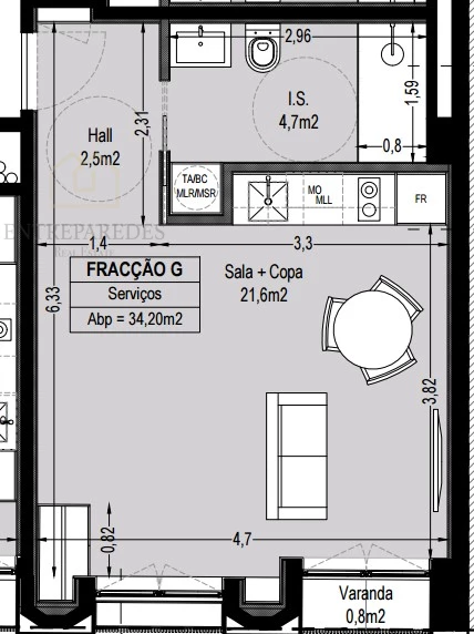 APARTAMENTO T0 NOVO, COM ARRUMOS, PARA COMPRAR NO BAIRRO DO BONFIM - PORTO, JUNTO AO CAMPO 24 DE AGOSTO