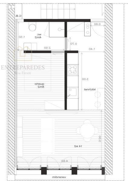 APARTAMENTO T0+1 COM TERRAÇO COM AL PARA COMPRAR NA RUA DO MÁRTIRES DA LIBERDADE JUNTO A RUA DOS BRAGAS, PRÓXIMO A FACULDADE DE DIREITO DO PORTO