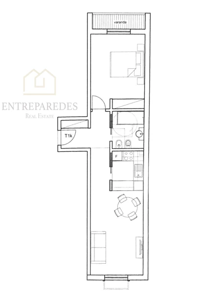 1 BEDROOM FLAT WITH BALCONY, GARAGE AND COMMON GARDEN FOR SALE - RUA SANTOS POUSADA, PORTO