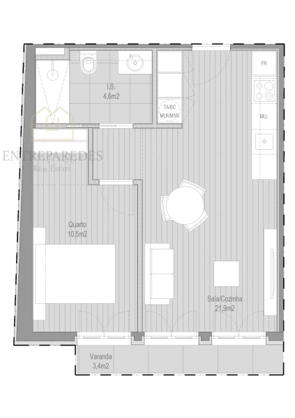 1 BEDROOM FLAT - ASPRELA BUILDING NEXT TO THE UNIVERSITY CAMPUS, TO BUY IN PORTO