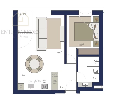 3 BEDROOM FLAT WITH BALCONY FOR SALE IN MATOSINHOS SUL - PORTO - FRACTION AT.