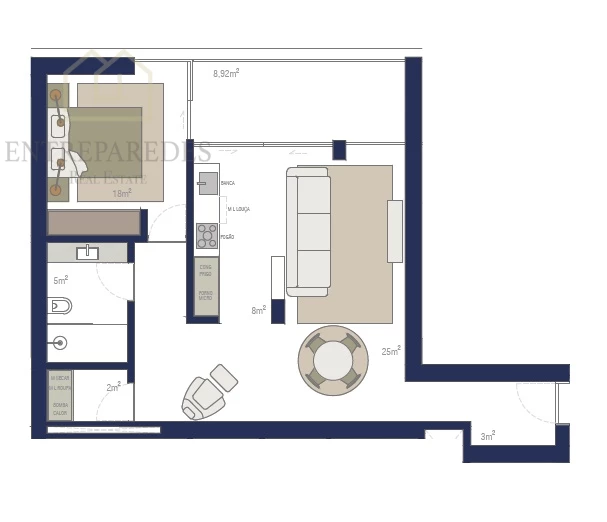 3 BEDROOM FLAT WITH BALCONY FOR SALE IN MATOSINHOS SUL - PORTO - FRACTION AT.