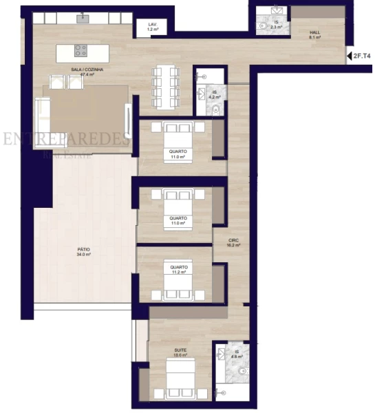 FANTASTIC 4 BEDROOM FLAT WITH PATIO, 3 PARKING SPACES AND ANNEX, TO BUY IN MATOSINHOS SUL - PORTO