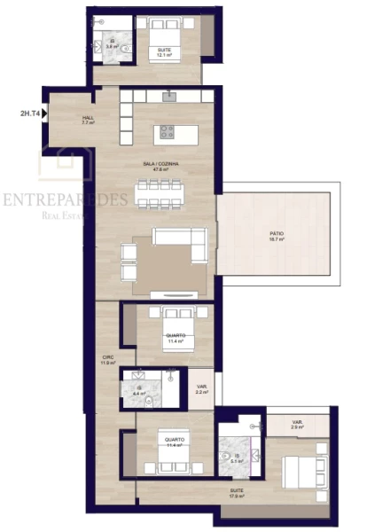 FANTASTIC 4 BEDROOM FLAT WITH PATIO, 3 PARKING SPACES AND ANNEX, TO BUY IN MATOSINHOS SUL - PORTO