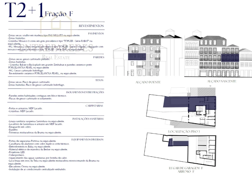 APARTAMENTO T2+1 COM TERRAÇO E VARANDA NO CEDOFEITA CHARMING APARTMENTS, PARA COMPRAR NA ZONA HISTÓRICA DO PORTO. FRAÇÃO F.