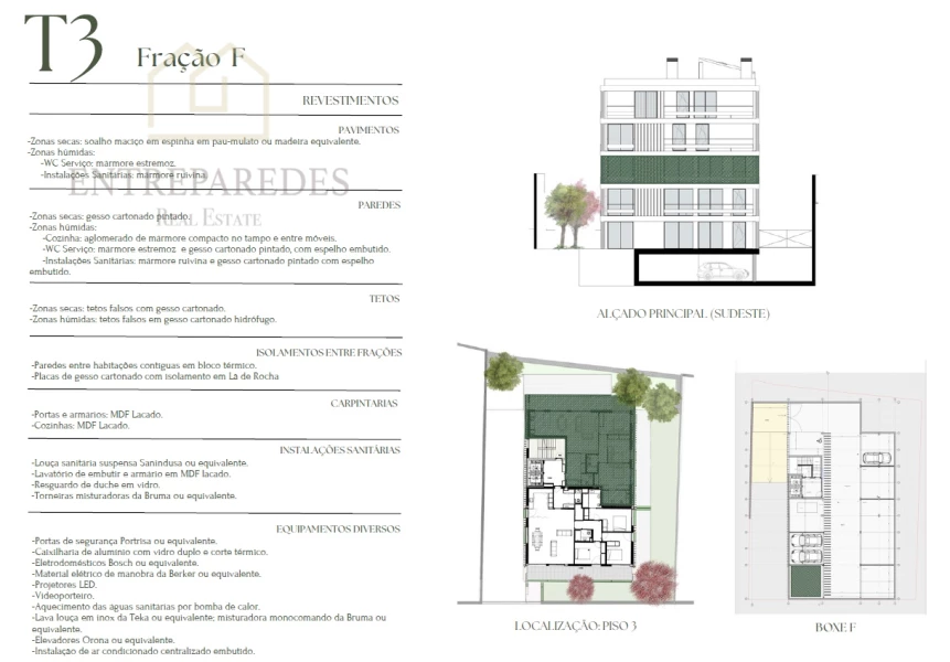 APARTAMENTO T3 COM VARANDA NO EDIFÍCIO PAULO DIAS NOVAIS - ZONA NOBRE BOAVISTA, PARA COMPRAR NO PORTO - FRAÇÃO F.