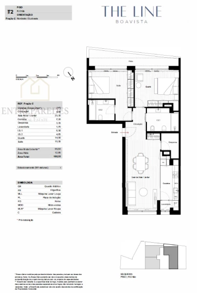 APPARTEMENT DE 2 CHAMBRES AVEC PATIO ET GARAGE, À VENDRE À RAMALDE, À CÔTÉ DU MÉTRO FRANCOS - PORTO