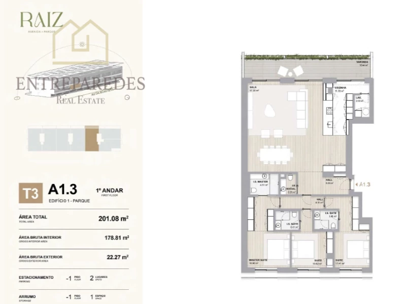 COMPRAR UN APARTAMENTO EN LA AVENIDA DA BOAVISTA - APARTAMENTO DE 3 DORMITORIOS - DESARROLLO RAIZ - COMUNIDAD CERRADA - EN VENTA EN PORTO
