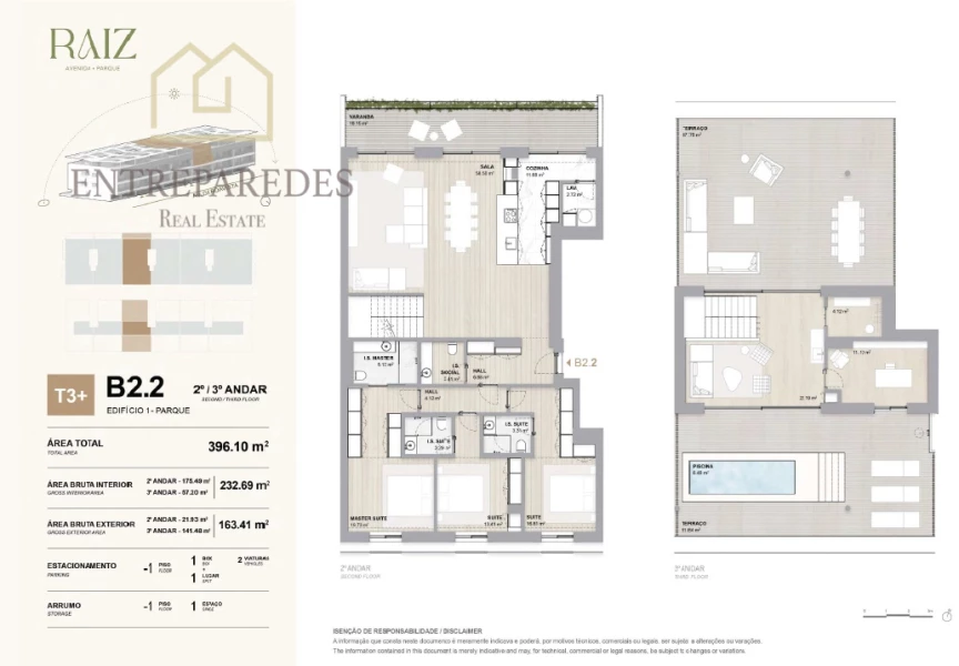 AVENIDA DA BOAVISTA - 2 BEDROOM APARTMENT - RAIZ DEVELOPMENT - GATED COMMUNITY - FOR SALE IN PORTO