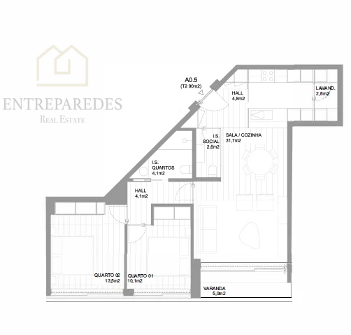 COMPRAR APARTAMENTO T2 - LOCALIZAÇÃO PREMIUM - JUNTO AO MAR EM VILA DO CONDE - PORTUGAL