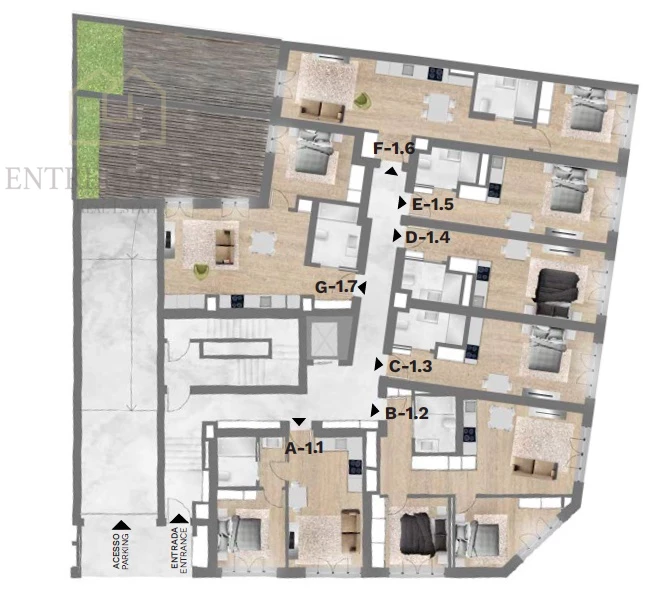 ESTÚDIO T0 NO VALLADA CITY FLATS - RUA SANTOS POUSADA, PARA COMPRAR NO PORTO.