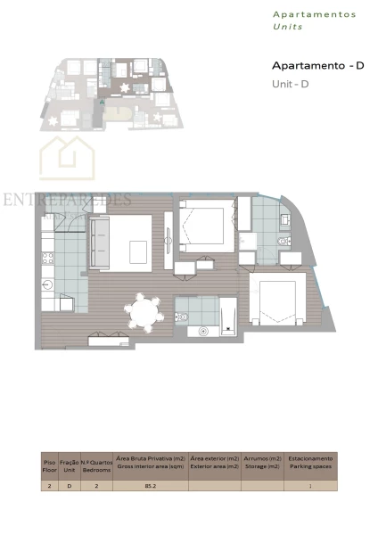 APARTAMENTOS T2 COM GARAGEM PARA COMPRAR NO CENTRO DE VILA NOVA DE GAIA