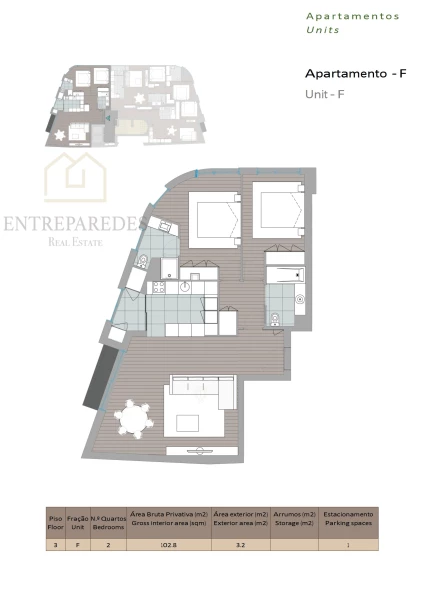 APARTAMENTOS T2 COM GARAGEM E VARANDA PARA COMPRAR NO CENTRO DE VILA NOVA DE GAIA