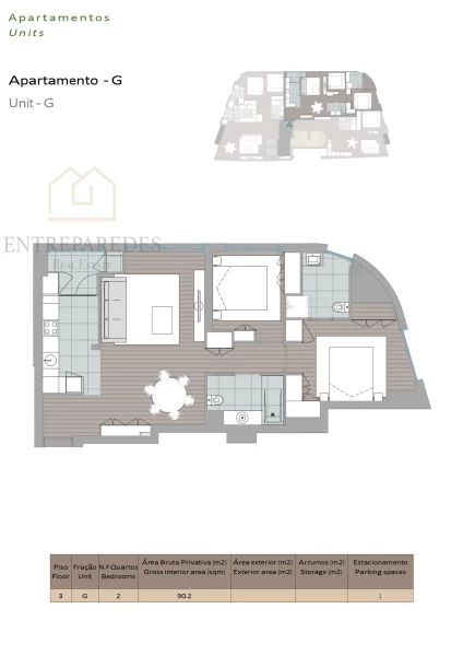 APARTAMENTOS T2 COM GARAGEM PARA COMPRAR NO CENTRO DE VILA NOVA DE GAIA