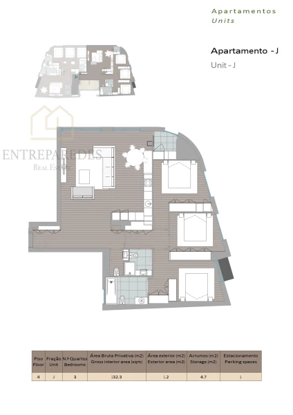 APARTAMENTOS T3 COM GARAGEM, ARRUMO E VARANDA PARA COMPRAR NO CENTRO DE VILA NOVA DE GAIA