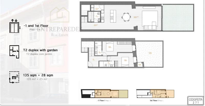 2 BEDROOM FLAT WITH GARDEN - CEDOFEITA - TO BUY IN THE CENTRE OF PORTO