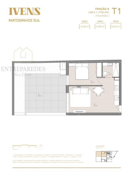 APARTAMENTO T1 COM TERRAÇO E ARRUMO, NUM PRÉDIO COM COWORK E LOUNGE, PARA COMPRAR EM MATOSINHOS SUL - PORTO