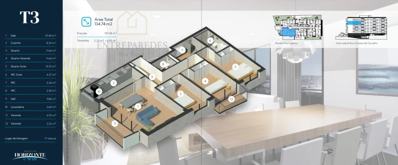 APARTAMENTO T3 COM VARANDA - EDIFICO HORIZONTE & MAR | APARTAMENTOS CONTEMPORÂNEOS EM MATOSINHOS SUL - PRONTO HABITAR - PARA COMPRAR NO PORTO