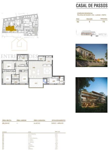 3 BEDROOM FLAT WITH GARDEN FOR SALE IN FOZ DO DOURO - PORTO