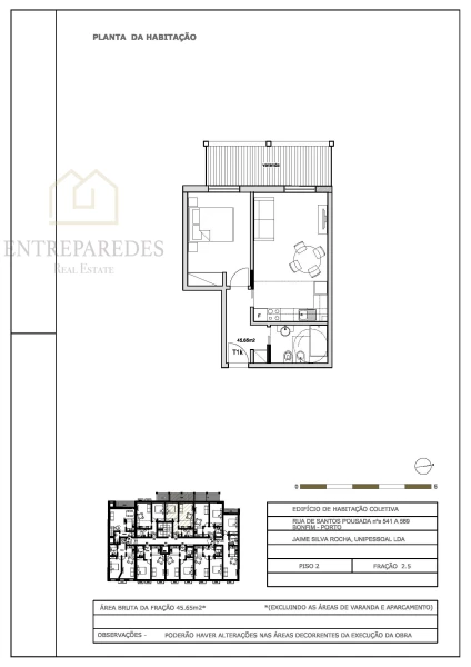 1 BEDROOM FLAT WITH BALCONY, 1 PARKING SPACE AND COMMON GARDEN FOR PURCHASE - RUA SANTOS POUSADA, PORTO