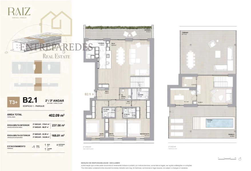 AVENIDA DA BOAVISTA - 2 BEDROOM APARTMENT - RAIZ DEVELOPMENT - GATED COMMUNITY - FOR SALE IN PORTO