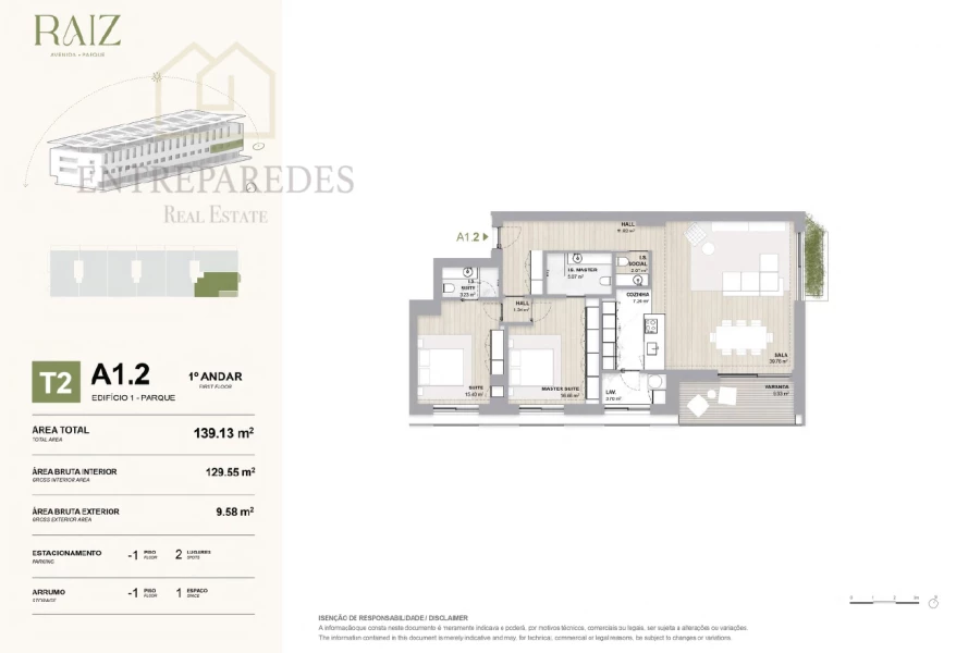 AVENIDA DA BOAVISTA - 2 BEDROOM APARTMENT - RAIZ DEVELOPMENT - GATED COMMUNITY - FOR SALE IN PORTO