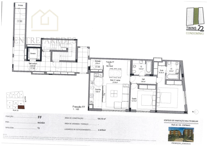 NEW 2 BEDROOM APARTMENT IN THE CENTER OF ESPINHO FOR PURCHASE, ESPINHO, AVEIRO - PORTUGAL