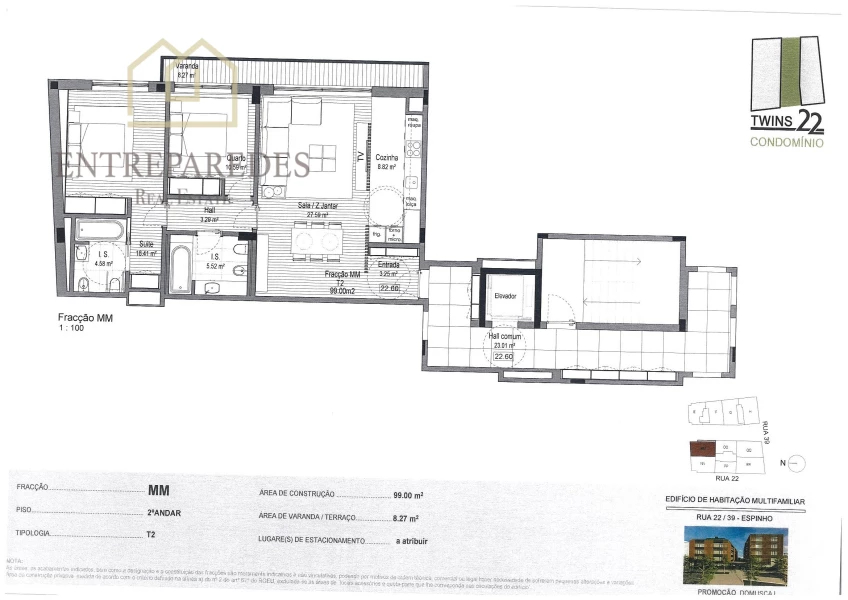 NUEVO APARTAMENTO DE 2 DORMITORIOS EN EL CENTRO DE ESPINHO EN COMPRA, ESPINHO, AVEIRO - PORTUGAL